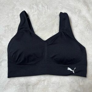 Puma Black Sports Bra Medium Support Intimates